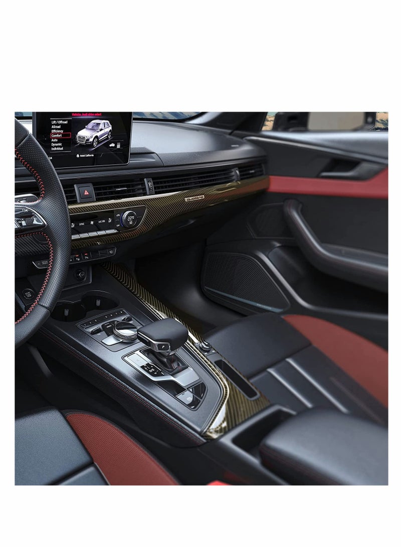 2D Carbon Fibre Wrap, Self Adhesive Fiber Vinyl Car Sticker Without Bubble, Waterproof Interior Appearance Protective Film for Cars Motorcycles and Laptop, Black Gold 30 x 300cm - Image 2