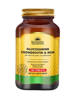 SUNSHINE NUTRITION جلوكوزامين كوندرويتي وMSM، 100 قرص - 667  - Image 1