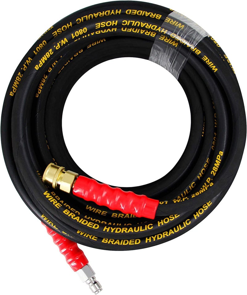 Twinkle Star 25FT Pressure Washer Hose with 3/8 Inch Quick Connect, High Tensile Wire Braided Power Washer Hose, 4000 PSI - Image 5