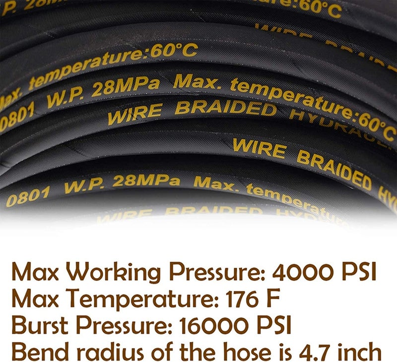 Twinkle Star 25FT Pressure Washer Hose with 3/8 Inch Quick Connect, High Tensile Wire Braided Power Washer Hose, 4000 PSI - Image 3