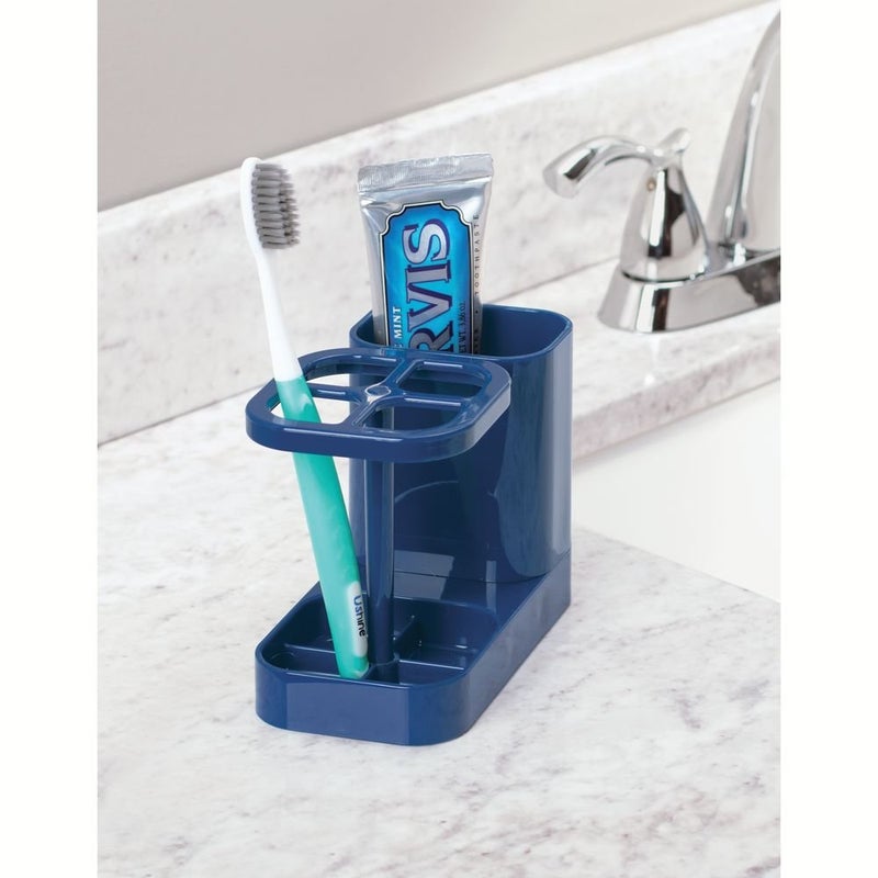 InterDesign iDesign InterDesign Bathroom Toothbrush and Toothpaste Stand/Holder and Medicine Cabinet Organizer, Navy Med+ Dental Center - Image 2