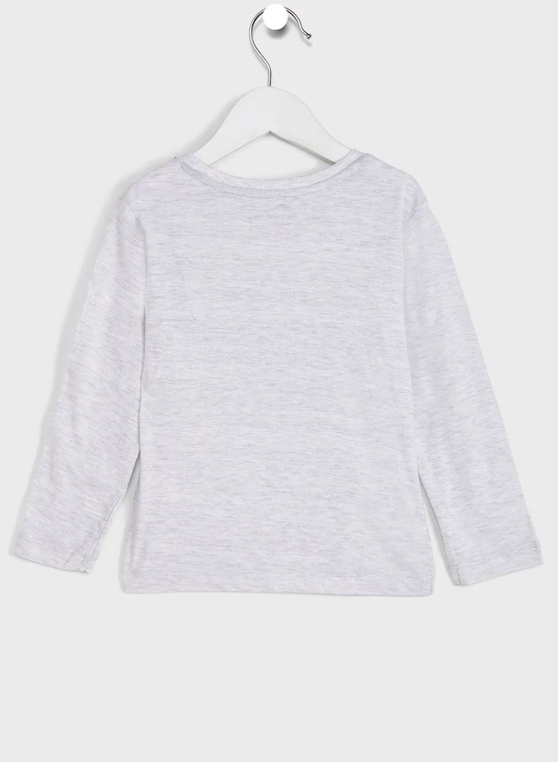 Ripples Round Neck Full Sleeves T-Shirt