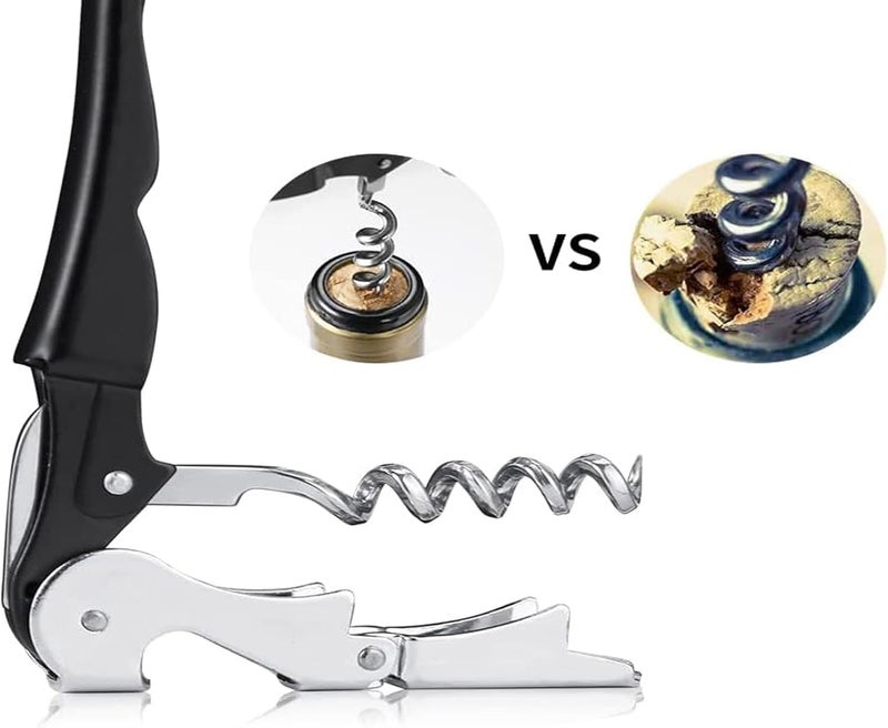 Kit-Home Professional Waiter Corkscrew Wine Openers Set (4 PCS),Upgraded with Heavy Duty Stainless Steel Hinges Wine Key for Restaurant Waiters, Sommelier, Bartenders - Image 3