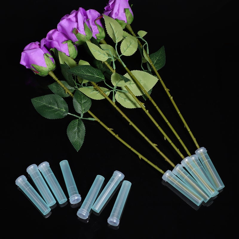 200 Pcs Flower Water Tubes Transparent Flower Test Tubes Orchid Tubes with Cap for Flower Arrangements - Image 3