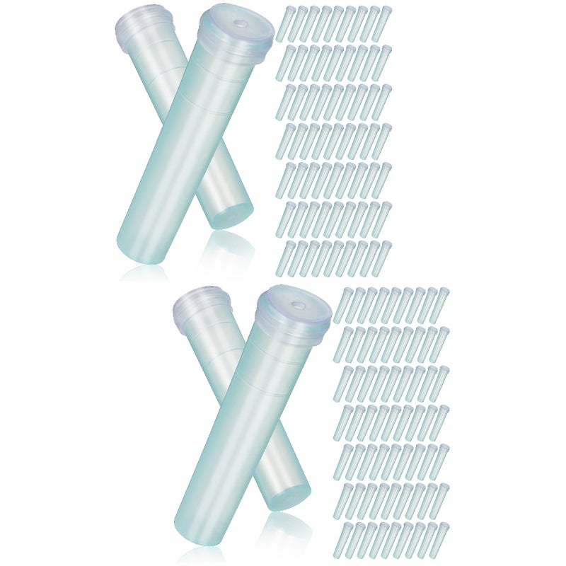 200 Pcs Flower Water Tubes Transparent Flower Test Tubes Orchid Tubes with Cap for Flower Arrangements - Image 1