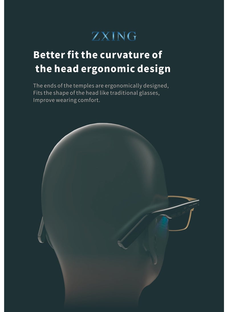 ZXING Smart Glasses Exclusive Private Model Italian High End Design Smart Glasses Perfect 2026 New Year Gift Music Listening Phone Call Answering Bluetooth Voice Control Night Driving Anti Glare High Tech Fashion Present - Image 1
