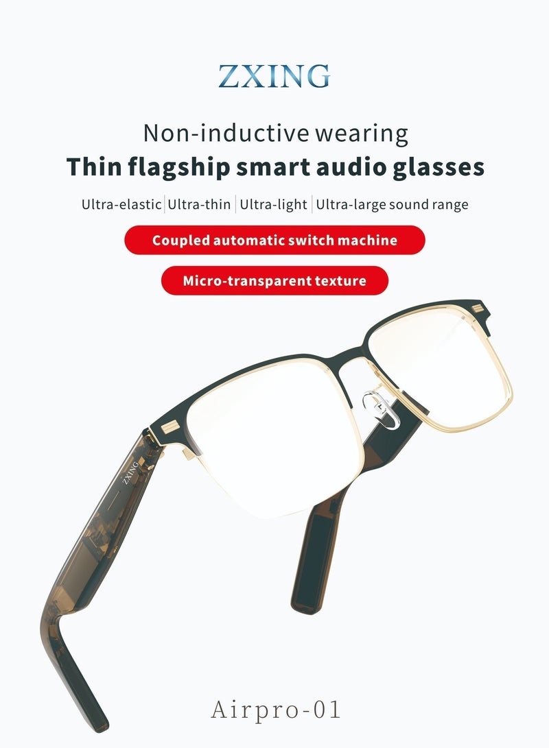 ZXING Smart Glasses Exclusive Private Model Italian High End Design Smart Glasses Perfect 2026 New Year Gift Music Listening Phone Call Answering Bluetooth Voice Control Night Driving Anti Glare High Tech Fashion Present - Image 4