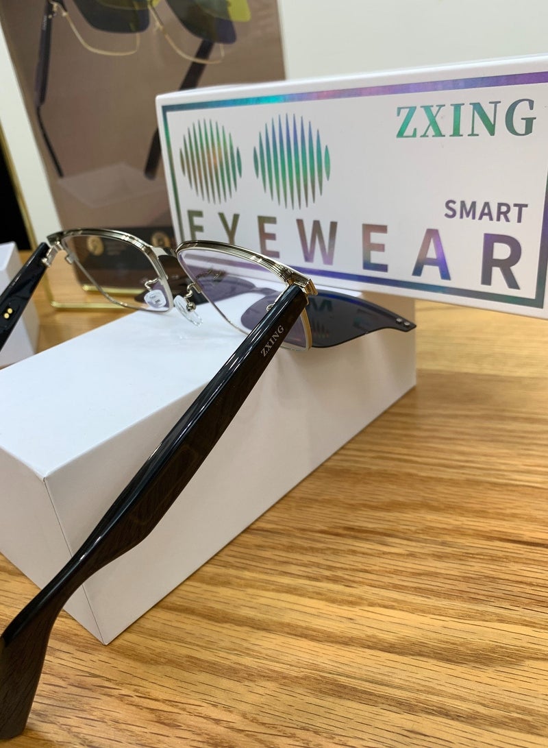 ZXING Smart Glasses Exclusive Private Model Italian High End Design Smart Glasses Perfect 2026 New Year Gift Music Listening Phone Call Answering Bluetooth Voice Control Night Driving Anti Glare High Tech Fashion Present - Image 5