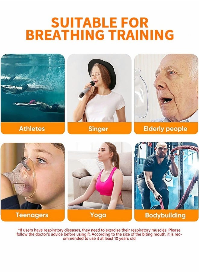 GROIC - Lung Exerciser Expander Device，Breathing Exercise Device for Lungs,silica gel Deep Breathing Exercise Trainer, Increase Lung Capacity, Improve Sleep - Image 1