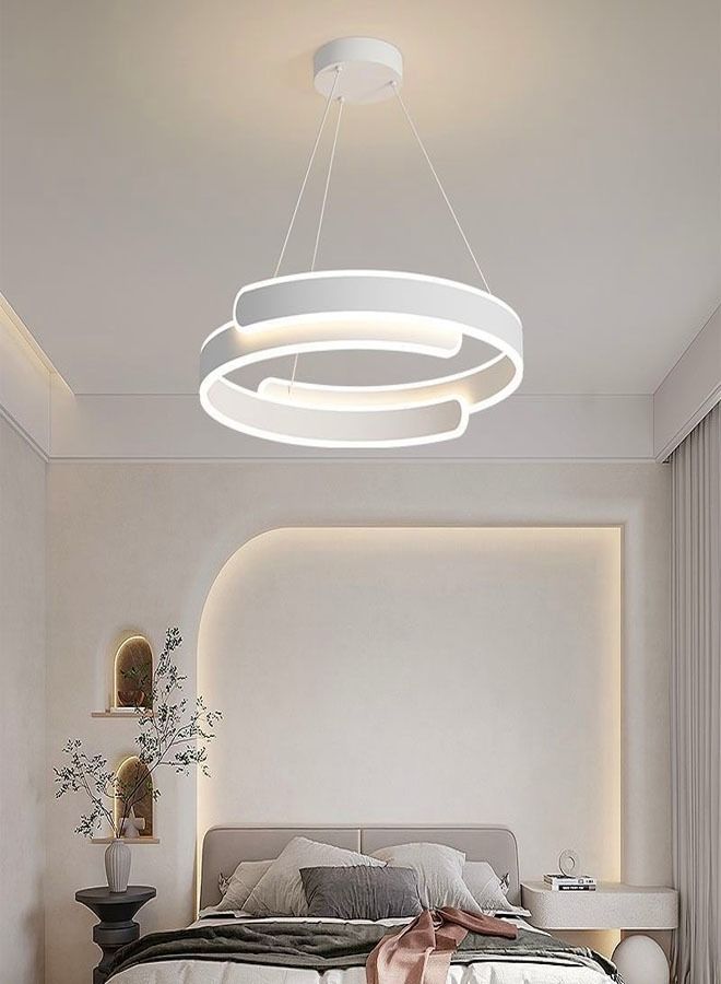 C&C Home Modern LED Acrylic Pendant Light Luster LED Rings Chandeliers Dining Table Suspension Luminaire Metal Living Room Bedroom Office Hanging Lamp Décor  - Image 1