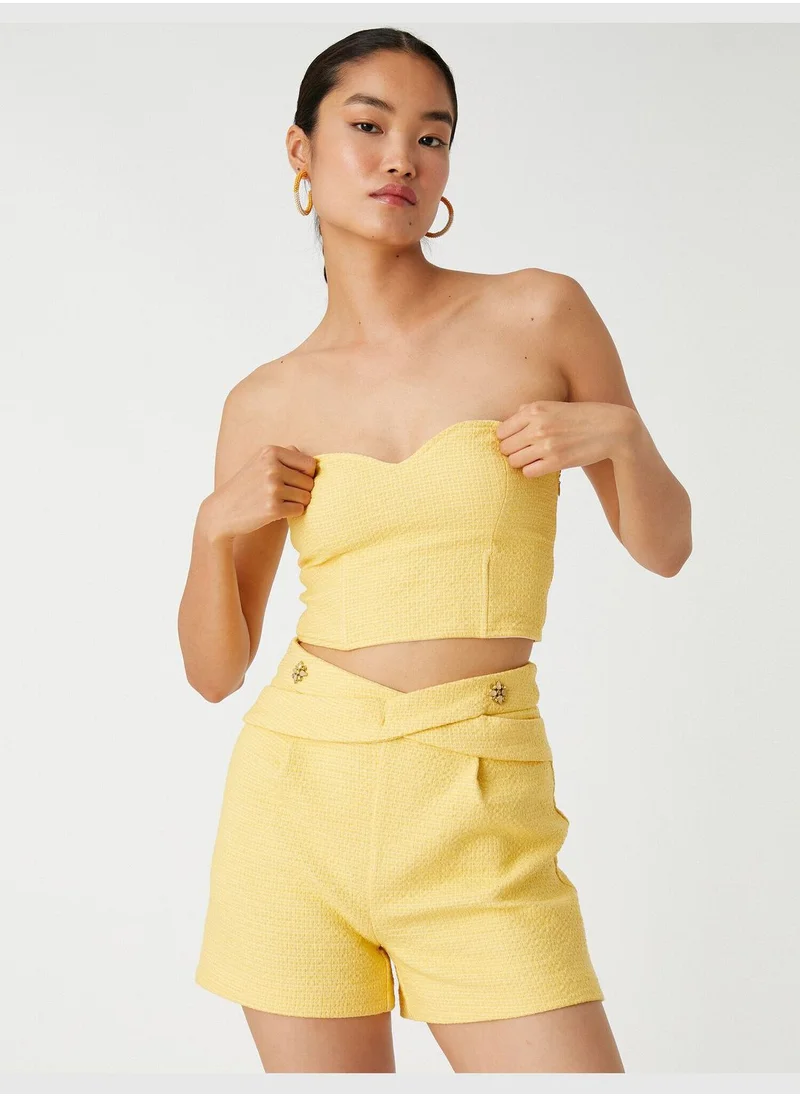KOTON Strapless Crop Blouse