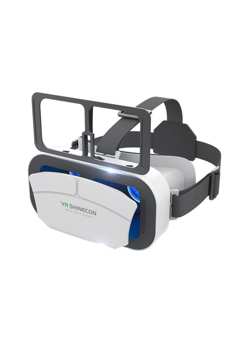 سماعة رأس VR متوافقة مع هواتف iPhone وهواتف Android ذات الشاشات بين 4.7 و7.2 بوصة - نظارات واقع افتراضي عالمية - نظارات 3D محدثة ناعمة ومريحة (G12 - أبيض). - Image 1