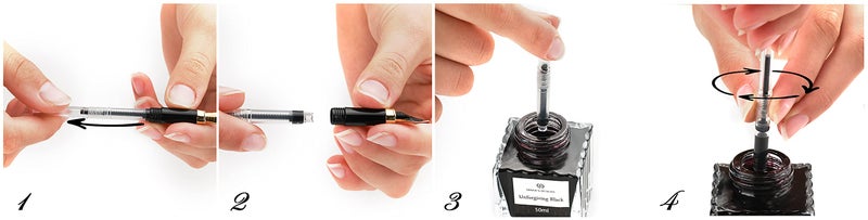 Dryden Designs Fountain Pen. Medium Nib Premium Box | 6 Ink Cartridges Included (Decadent Purple) - Image 5