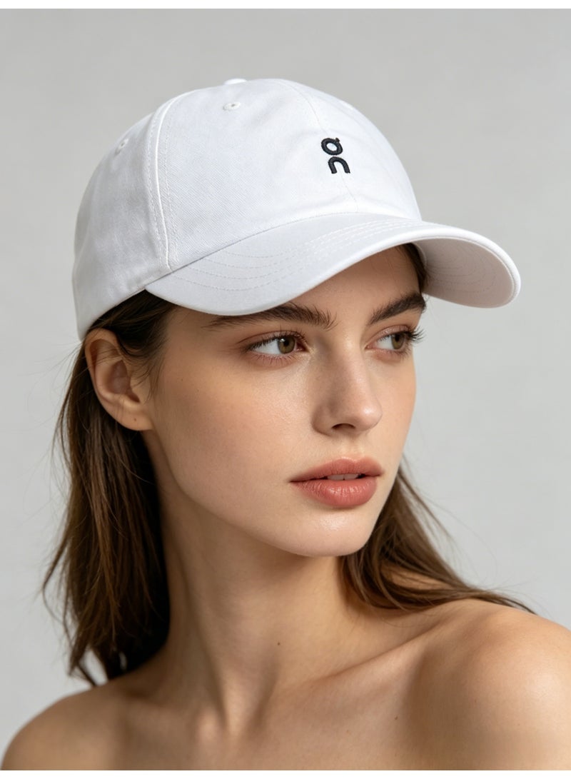 On Running Classic Logo Baseball Cap, White Adjustable Cotton Dad Hat for Men & Women - Image 3