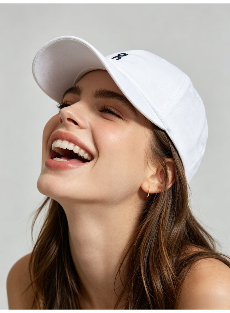 On Running Classic Logo Baseball Cap, White Adjustable Cotton Dad Hat for Men & Women - Image 4
