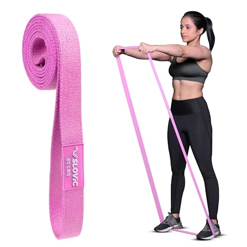SLOVIC Long Fabric Resistance Bands [28 Kgs] Resistance Band for Pull up | Exercise Bands for Workout | Gym Equipment for Home Workout for Men & Women | Resistance Band Set for Thighs, Abs, Stretching - Image 1