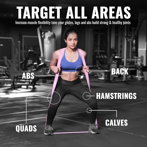 SLOVIC Long Fabric Resistance Bands [28 Kgs] Resistance Band for Pull up | Exercise Bands for Workout | Gym Equipment for Home Workout for Men & Women | Resistance Band Set for Thighs, Abs, Stretching - Image 3