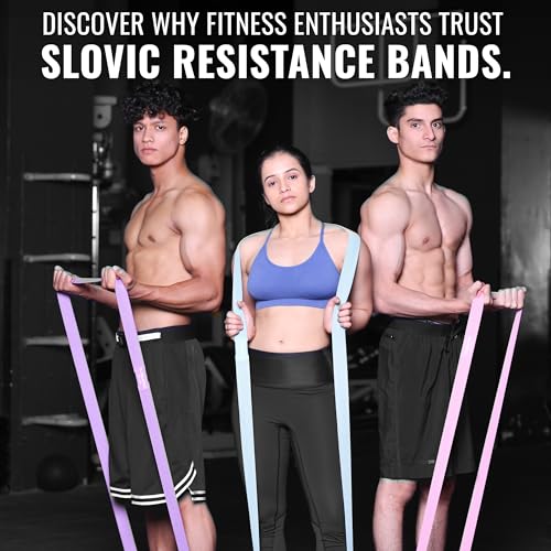 SLOVIC Long Fabric Resistance Bands [28 Kgs] Resistance Band for Pull up | Exercise Bands for Workout | Gym Equipment for Home Workout for Men & Women | Resistance Band Set for Thighs, Abs, Stretching - Image 4
