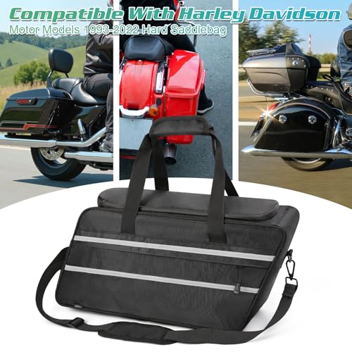 GAWAF Motorcycle Saddlebag Cooler Liner Bag Insulated Saddle Bag Compatible with 19932024 Harley Touring Electra Glide Road Glide Street Glide Road King with Detachable Shoulder Strap 1 Bag - Image 3