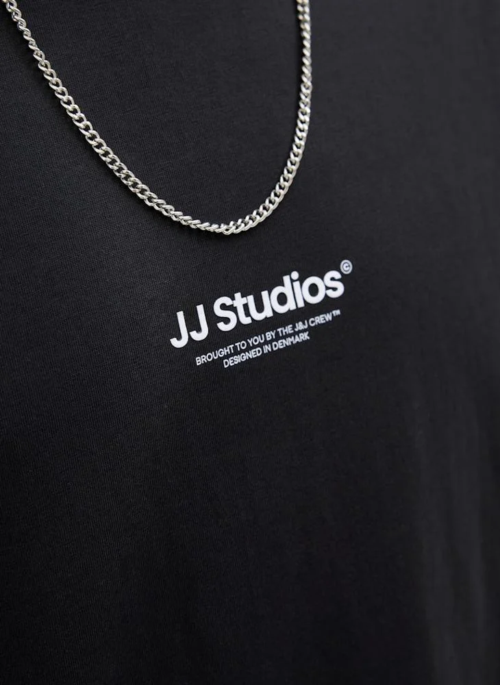 JACK & JONES Studio Print Regular Fit Crew Neck T-Shirt