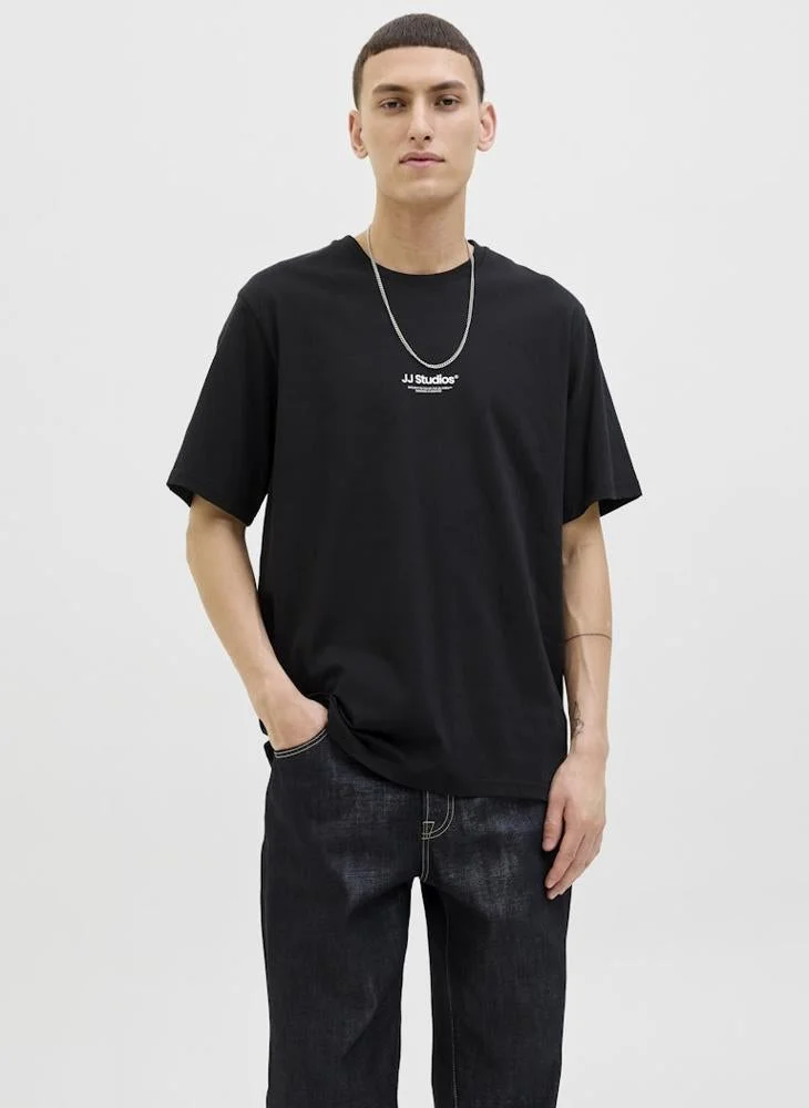 JACK & JONES Studio Print Regular Fit Crew Neck T-Shirt