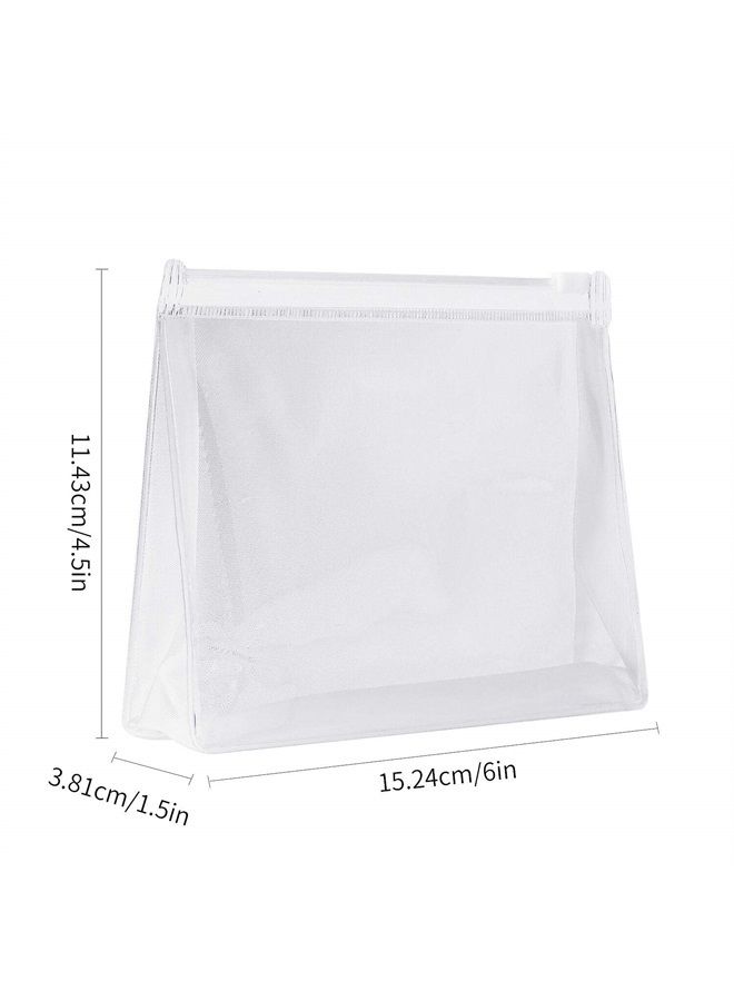 JIAKAI 12pcs Mini Small PVC Transparent Plastic Cosmetic Organizer Bag Pouch With Zipper Closure for Vacation Travel, Bathroom and Organizing Makeup Bag - Image 2