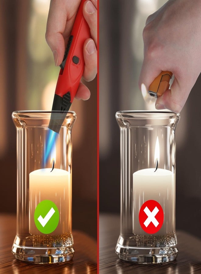 JETPRO Stick Lighter Kitchen Torch Lighter with Jet Flame and Standard Flame Refillable Adjustable and with Safety Lock - Ideal for Barbecue Fireplace or Campfire (Butane Gas NOT Pre-filled) - Image 4