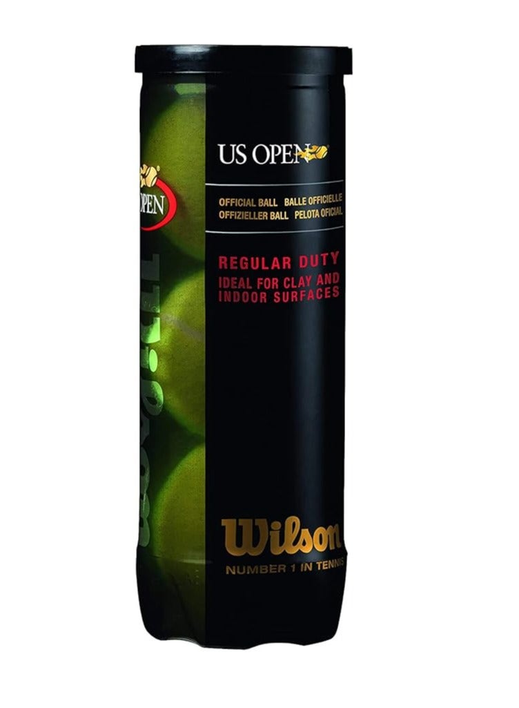 ويلسون كُرات تنس WILSON US Open – قوة عادية، علبة واحدة، 3 كرات