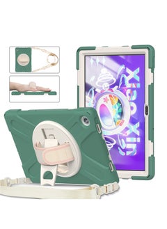 Case for Lenovo Tab M10 Plus 10.6 3rd Gen 2022 (Model: TB125FU/TB128FU/TB128XU), Portable Shockproof Hybrid Cover, Hook-and-Loop Swivel Handle
