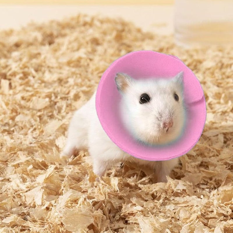 طوق واقي وردي للرقبة للطيور والقطط والأرانب لمنع العض ونتف الريش والإصابة - Image 4