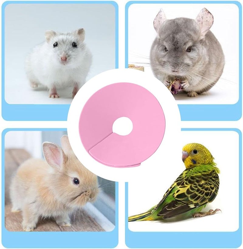 طوق واقي وردي للرقبة للطيور والقطط والأرانب لمنع العض ونتف الريش والإصابة - Image 5