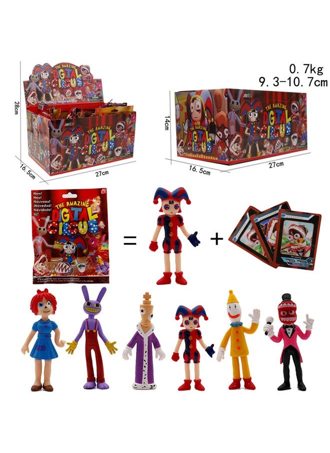 General - Magic Number Circus Action Figure Playset, Digital Circus Cartoon Character with 24 Cards, Digital Circus Blind Box Character, Birthday Party Cake Decoration Gift for Kids Adult - Image 1
