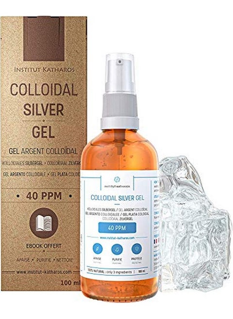 Pure Colloidal Silver Gel 40 Ppm • 100% Natural And Only 3 Ingredients • Optimal Texture And Absorption (Better Than Creams) • Amber Glass And Ultra Practical Pump • Ebook Included • Institut Katharos