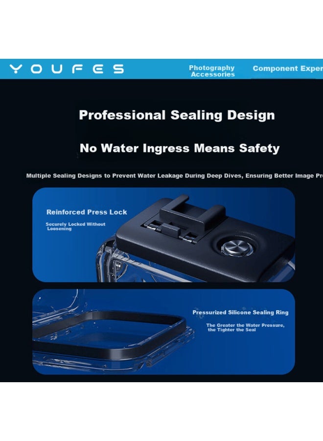 Youfes Yangfeisi Waterproof Case Protective Shell For Dji Action 6 Underwater Diving Housing Sports Camera Accessories Waterproof Diving Kit - Image 4