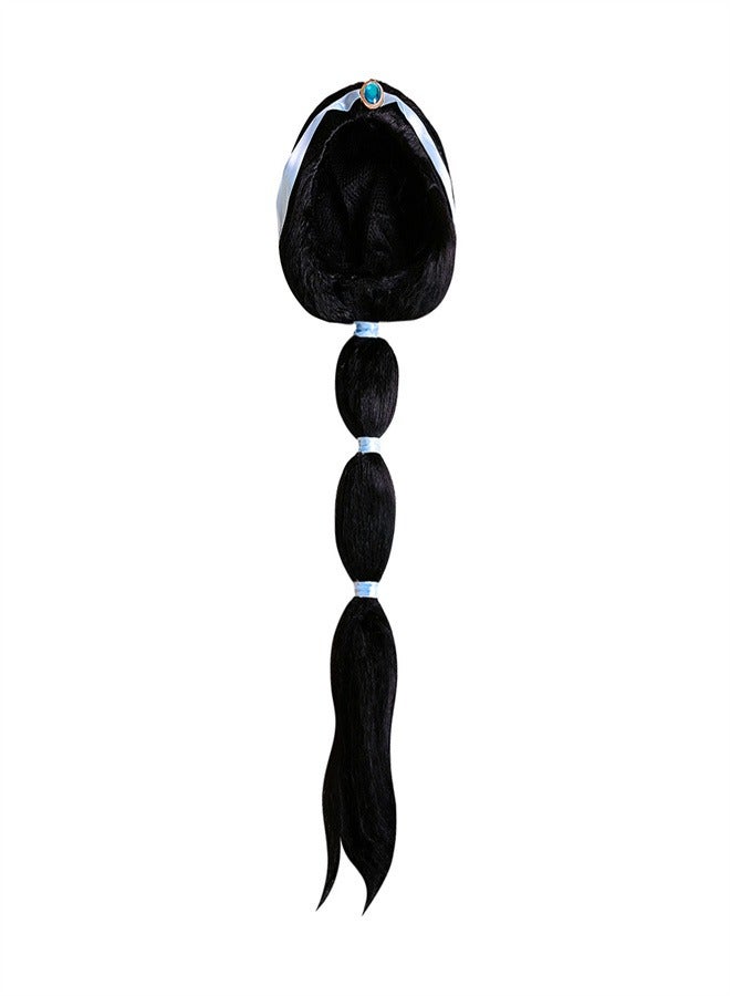 Loquat Party Stage Performance Props, Jasmine Princess Wig Black, - Image 2