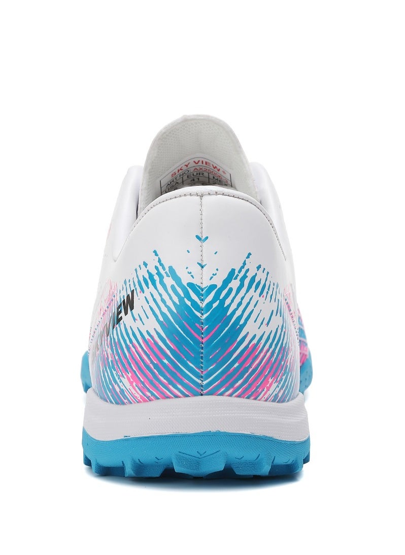 Sky View SKY VIEW Boys And Girls Soccer Cleats Turf Soccer Shoes For Kids Indoor Outdoor Children Unisex Football Boots IC or IN Flat Wide Training Sneaker White Pink  - Image 4