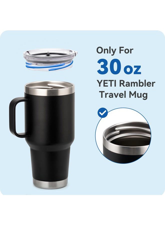 Prurex Screw Top Lid for Yeti 30 oz Rambler Travel Mug Olny, Replacement Stronghold Lid for Yeti 30oz Threaded Tumblers,Spill Proof,Straw Friendly(1 pack) - Image 2