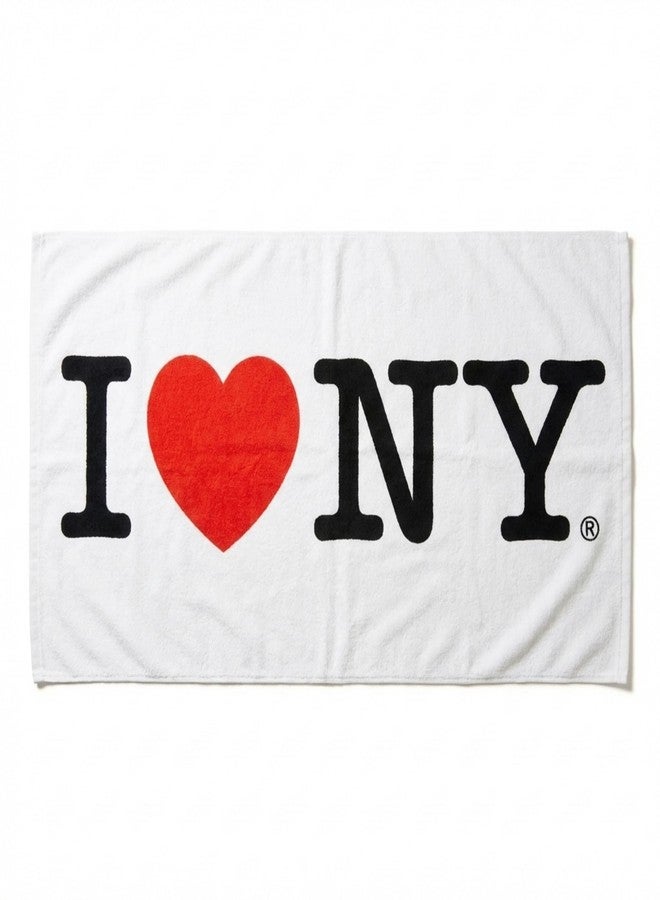 Artisan Owl I Love New York Beach Towel - Soft Cotton Towel for Beach and Pool (White) - Image 1