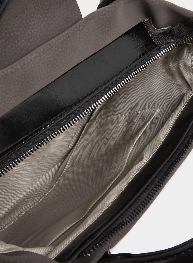 Styli Solid Tote Bag with Contrast Dual Handle - Image 4