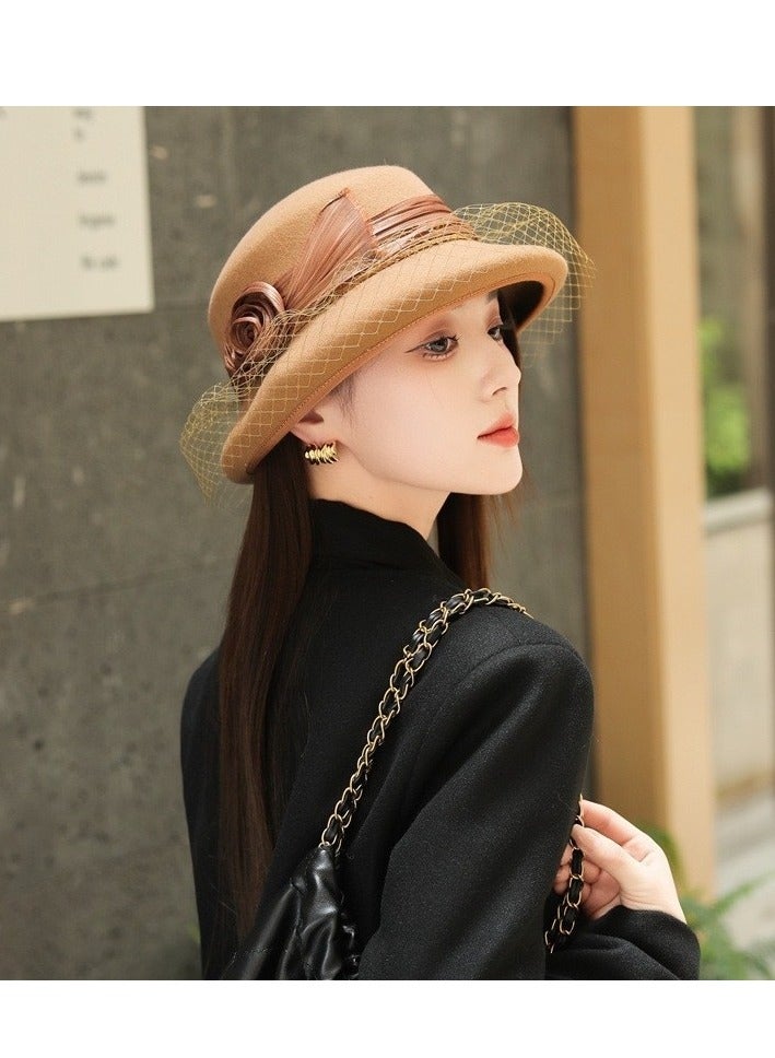 Women's Silk Wool Felt Top Hat  - Image 1