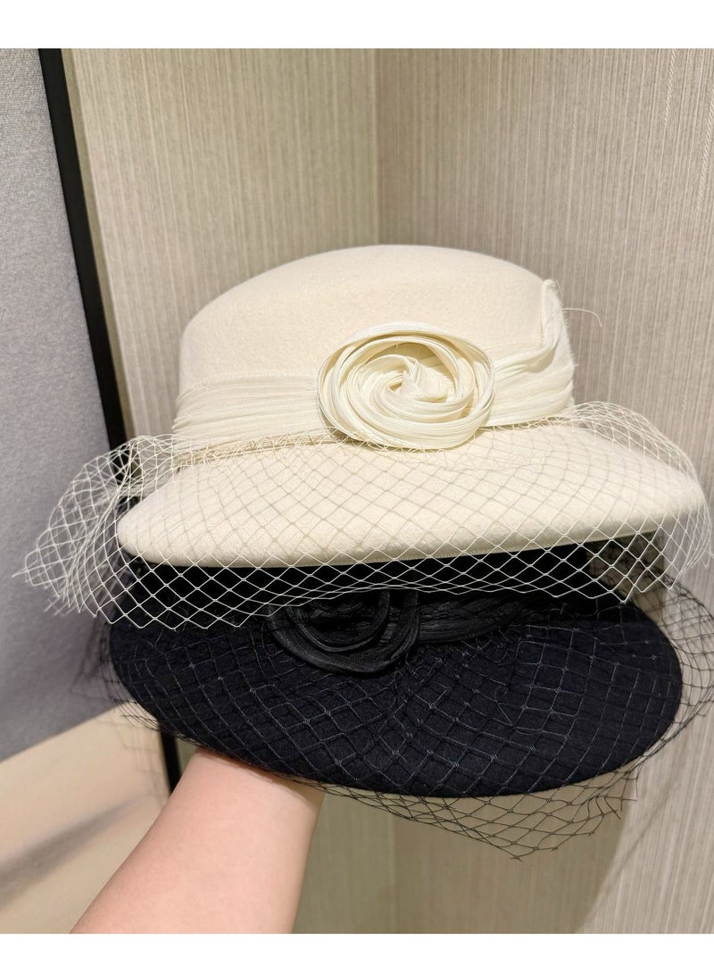 Women's Silk Wool Felt Top Hat  - Image 4