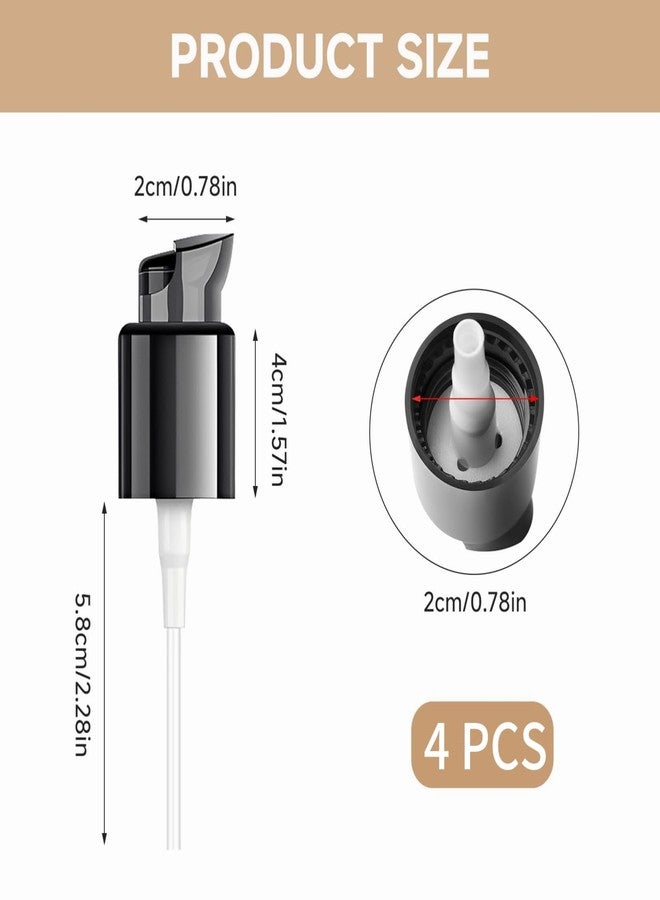 Indusoire 6 PCS Press The Bottle Cap for Makeup Bottles,Replacement Foundation Pump, Foundation Pump Head Replacement, 10 * 2.2cm(3.94 * 0.87inch) Size, Black - Image 2