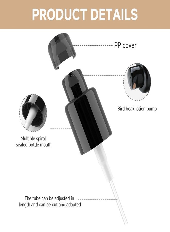Indusoire 6 PCS Press The Bottle Cap for Makeup Bottles,Replacement Foundation Pump, Foundation Pump Head Replacement, 10 * 2.2cm(3.94 * 0.87inch) Size, Black - Image 3