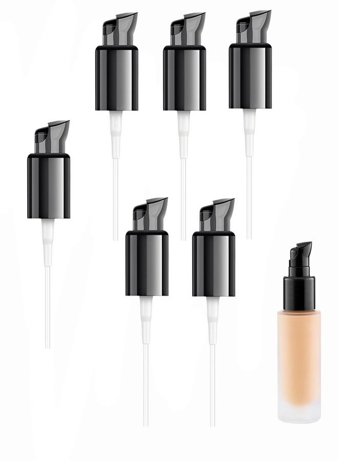 Indusoire 6 PCS Press The Bottle Cap for Makeup Bottles,Replacement Foundation Pump, Foundation Pump Head Replacement, 10 * 2.2cm(3.94 * 0.87inch) Size, Black - Image 1