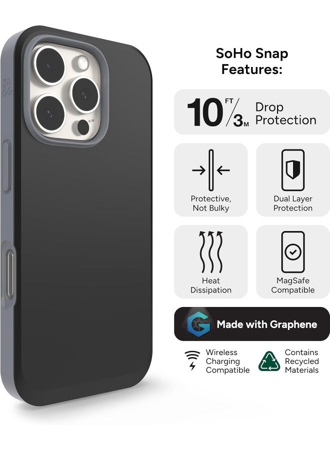 ZAGG SoHo Snap Case for iPhone 16 Pro Black - Image 3