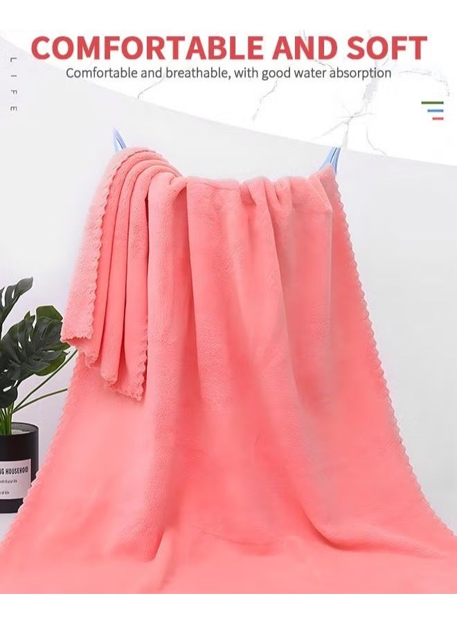 EETU 2-Piece Bath Towel Set,Skin Friendly Coral Velvet Bath Towel Hand Towels Set (1 Bath Towel+1 Hand Towels),Quick Drying,Highly Absorbent Durable Towels Set - Image 2