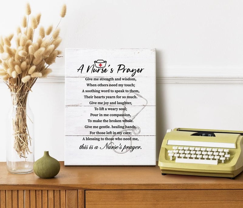 WKYAER A Nurse's Prayer Canvas Wall Art - Image 4