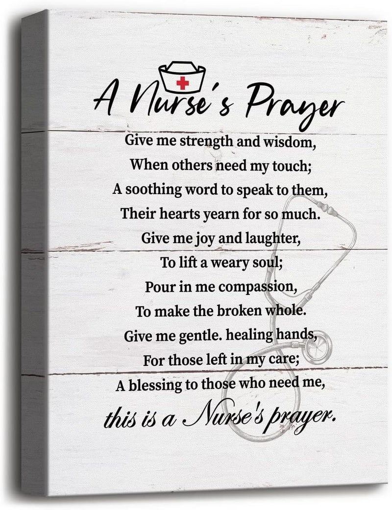 WKYAER A Nurse's Prayer Canvas Wall Art - Image 1