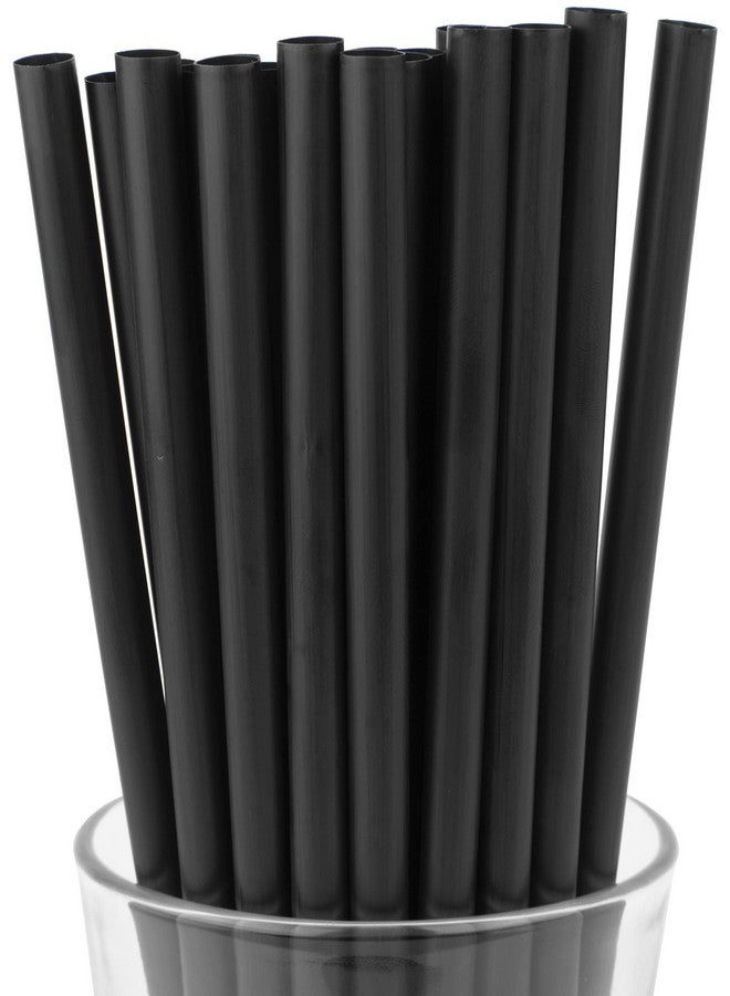 ستيفاني إمبورتس مصاصات شرب سموثي بلاستيكية غير سامة وخالية من مادة BPA، مصنوعة في الولايات المتحدة الأمريكية (250 قطعة، لون أسود) - Image 1