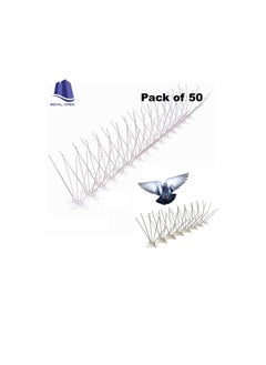 Generic 50cm Bird Spikes Strips with Stainless Steel Deterrent Spikes &360 Degrees Acrylic Flexible Base Cover Great Defenders for Flat or Curved Surface Pack of 50  - Image 3